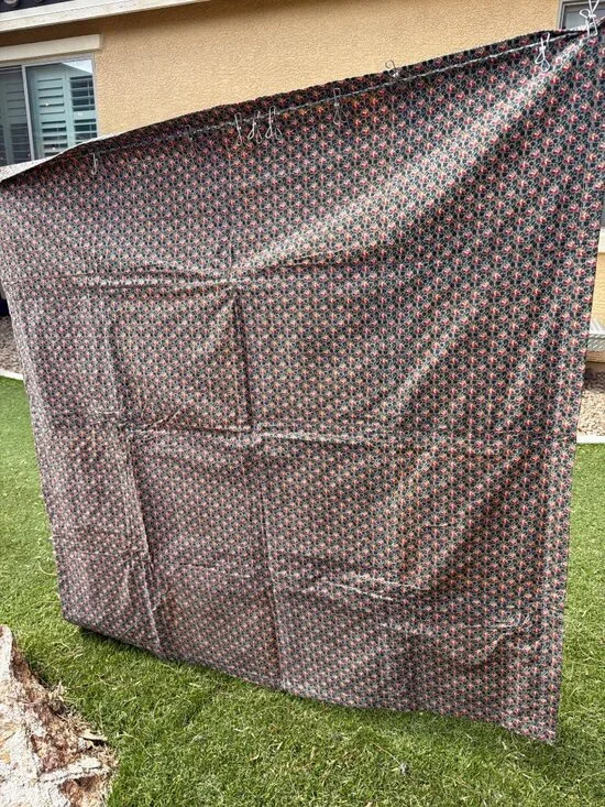 Vintage Hand Embroidered Quilt Throw Floral Butterfly Patchwork 47 x 45 - Picture 2 of 13